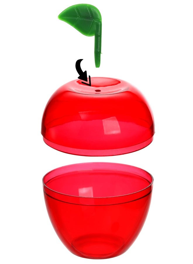 Cididu 50 Pcs Plastic Apple Container, Christmas Small Candy Container, Red Apple Shaped Candy Toy Filling Jars with lid, Treat Gift Boxes for Teacher Appreciation Party Favor Back to School Gift - Image 3